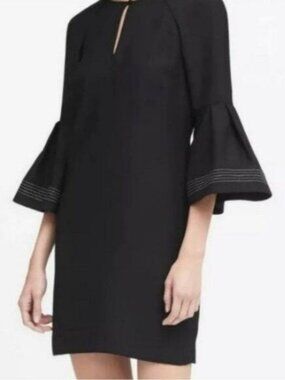 Banana Republic Bell Sleeve Little Black Dress Size 0 Petite